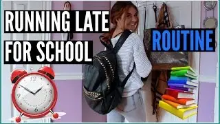 Running Late For SCHOOL Morning Routine:Hair, Makeup + Outfit IDEA