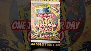 $30 Full Book ($1500) 1 Ticket per Day (50 tickets) Day 23 #stw25 #fullbook #scratch #lottery