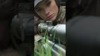 Deadly Elegance: Female Soldier's Sniper Moment #FemaleSoldier  #military #airsoft #militarylife