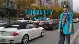 Driving in the streets of downtown Tehran /IRAN 2023