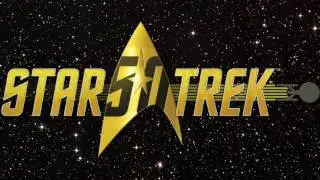 Star Trek TOS Intro with Gold Enterprise (50th Anniversary)