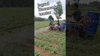 homebuilt diy mini tractor with 7 use cases #farmequipment #engineering #diy #shorts