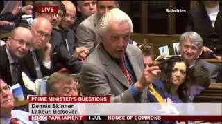 Dennis Skinner PMQs 01/07/2015 ... *No Wonder they call him Dodgy Dave*
