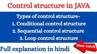 Control structure in java. Full explanation in hindi #structure @simanstudies