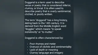 doggerel literary terms meaning in Tamil #english #trb #trb '