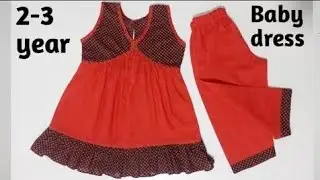 Girls baby dress ll baby frock and plazo cutting and stitching ll designing baby frock and plazoll