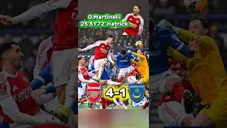 Arsenal Gabriel Martinelli Hatrick Against Portsmouth | Portsmouth vs Arsenal match highlights