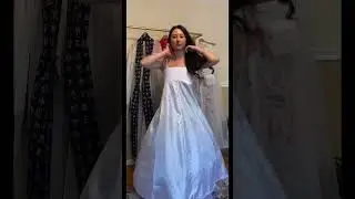 Trying on a traditional Korean wedding dress (한복) #wedding #weddingdress #hanbok ￼#korean