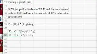 Finding growth rate using DDM
