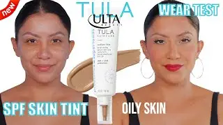*new at Ulta* TULA RADIANT BRIGHTENING SKIN TINT SPF 30+12 HR WEAR TEST *oily skin* | MagdalineJanet