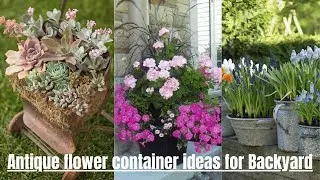 Antique flower container ideas for Backyard