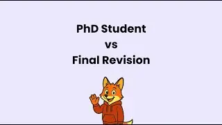 PhD Student vs &lsquo;Final Revision&rsquo;