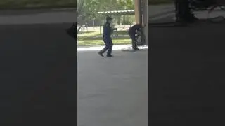 Dancing cop