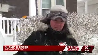 Water main breaks flood roads in Winthrop during blizzard