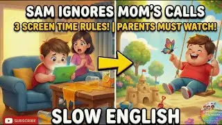 Sam Ignores Dinner Calls: 3 Screen Time Rules Every Parent Needs | Kids Moral Story | 3 Minute Video