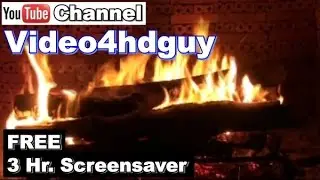 Fireplace HD 3 hours Screensaver peaceful , relaxing, nature sound Video Art. | art411fireplace&trade;