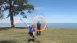 Professional fire spinning duo brings the heat to Houston with new prop shop