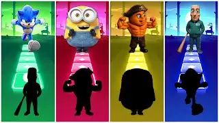 Sonic 🆚 Minions 🆚 Pirate Brainrot 🆚 Squid Brainrot | Tiles Hop EDM Rush!
