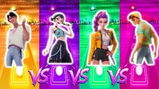 ❤️Охотники на демонов K-POP 💙 Первая встреча Saja Boys - TILES HOP