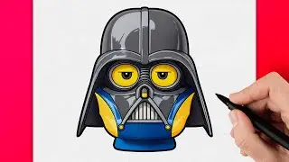 How to Draw Minion + Darth Vader