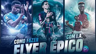 Flyer Esportivo Incr&iacute;vel no Celular: IA Leonardo + PicsArt | Fundos &Eacute;picos e Prompts Gr&aacute;tis