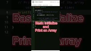 Basic Array code | Initialize & Print | #array #code #coding #c #problem &lrm;@TheCodeLearner&nbsp;