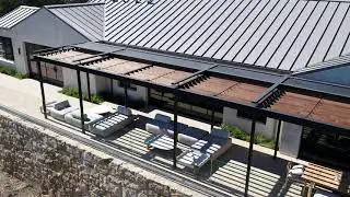 Custom Motorized Exterior Shades in Montecito, California