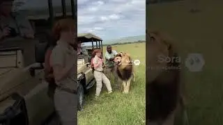 Safari Shock: Lion Mask Reveal! #shorts