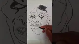 The Terrifier Bloody Night The Bloodthirsty clown 🤡#art #skech #shots #horror #drawing 🤡🎭💀👹