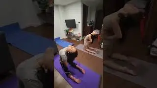 From Half wheel pose to Camel pose. #yogalife #yogapractice #yoga