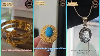 💞 Kashmiri gold plated name | Turquoise firoza gold ring 🍁 || Moh e najaf stone pendant || ✨💥