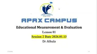 Educational Measurement & Evaluation BED/EM/25/05 & PgDE/EM/25/05 2025-01-13