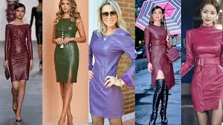 versatile faux leather bodycon dresses designs for formal party wear /latest Bodycon dresses 2021