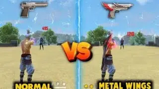 FREE FIRE NEW METAL WINGS DESERT EAGLE DAMAGE ABILITY TEST | BEST ONE SKIN IN FREE FIRE