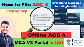 How to File AOC 4 | Offline AOC 4 | MCA Annual Filing | Step by Step | AOC 4 | Mycsonline