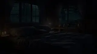 Cozy Candlelit Room and Rain Forest Canopy Sounds - Sounds For Relaxing , Sleeping And Studying