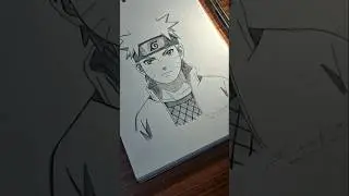 First time using Brustro&rsquo;s mechanical pencil &mdash; sketched Naruto to test its power #naruto #brustro