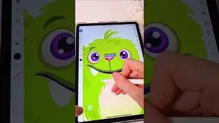 iPad + Adobe Illustrator = 💚 #adobeillustrator #drawingprocess #drawingonipad #characterdesign