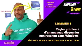 Comment faire appara&icirc;tre un nouveau disque dur non reconnu par Windows