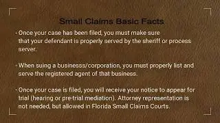 Florida Small Claims - Courtlinked.com