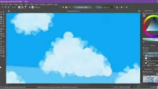 Digital Art - How to Draw Cloudy Sky using Krita ☁️