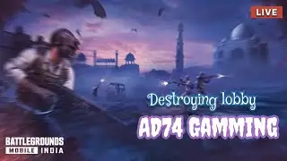 NEW SEASON RUSH GAMEPLAY WITH AD74 GAMING 🔴 || AD74 GAMING || BGMI CUSTOM LIVE