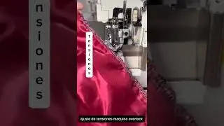 como ajustar las tensiones a la maquina de coser overlock. #shorts