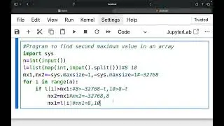 second maximum value in array