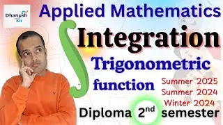 Indefinite Integration Applied mathematics diploma second semester | msbte | Dhanush sir | k scheme