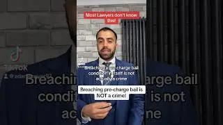 It is NOT a crime to breach your pre- charge bail conditions #uk #lawyer #birmingham