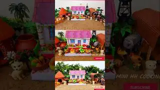 DIY miniature village setup making video/small house village model #minivillage #diy #schoolproject