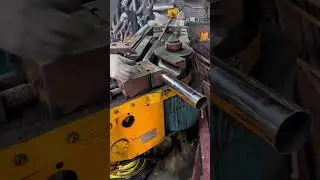 Exhaust pipe bending installation process  Good tools and machinery make work easy   #machine