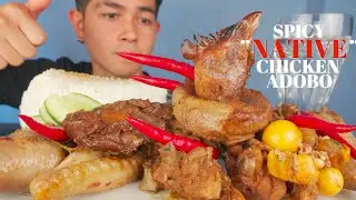 SPICY CHICKEN ADOBO 'NATIVE' |HUNGRY VOHN | collab  @Annpark Mukbang  MUKBANG PHILIPPINES