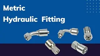 Female 45-degree elbow metric hydraulic fitting